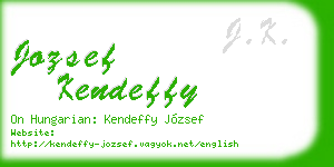 jozsef kendeffy business card