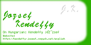 jozsef kendeffy business card